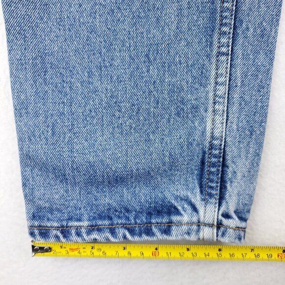 Levi's 551 Jeans Vintage 90s USA High Waist Relaxed Tapered Women 14 Long 33x32 - Picture 11 of 13